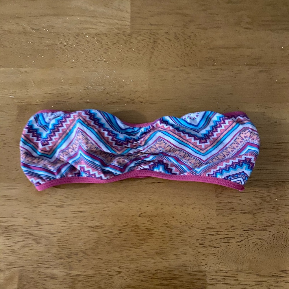 Pink Bandeau, strappy back Sz S